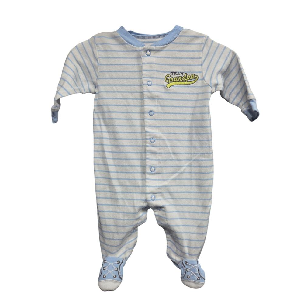 "Team Grandpa" Striped Sleeper - Carter's - 3mo